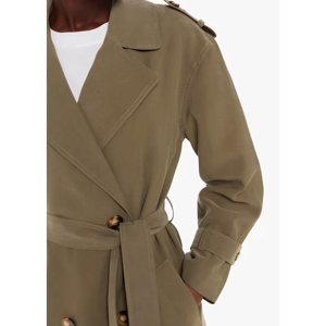 Whistles Khaki Riley Trench Coat